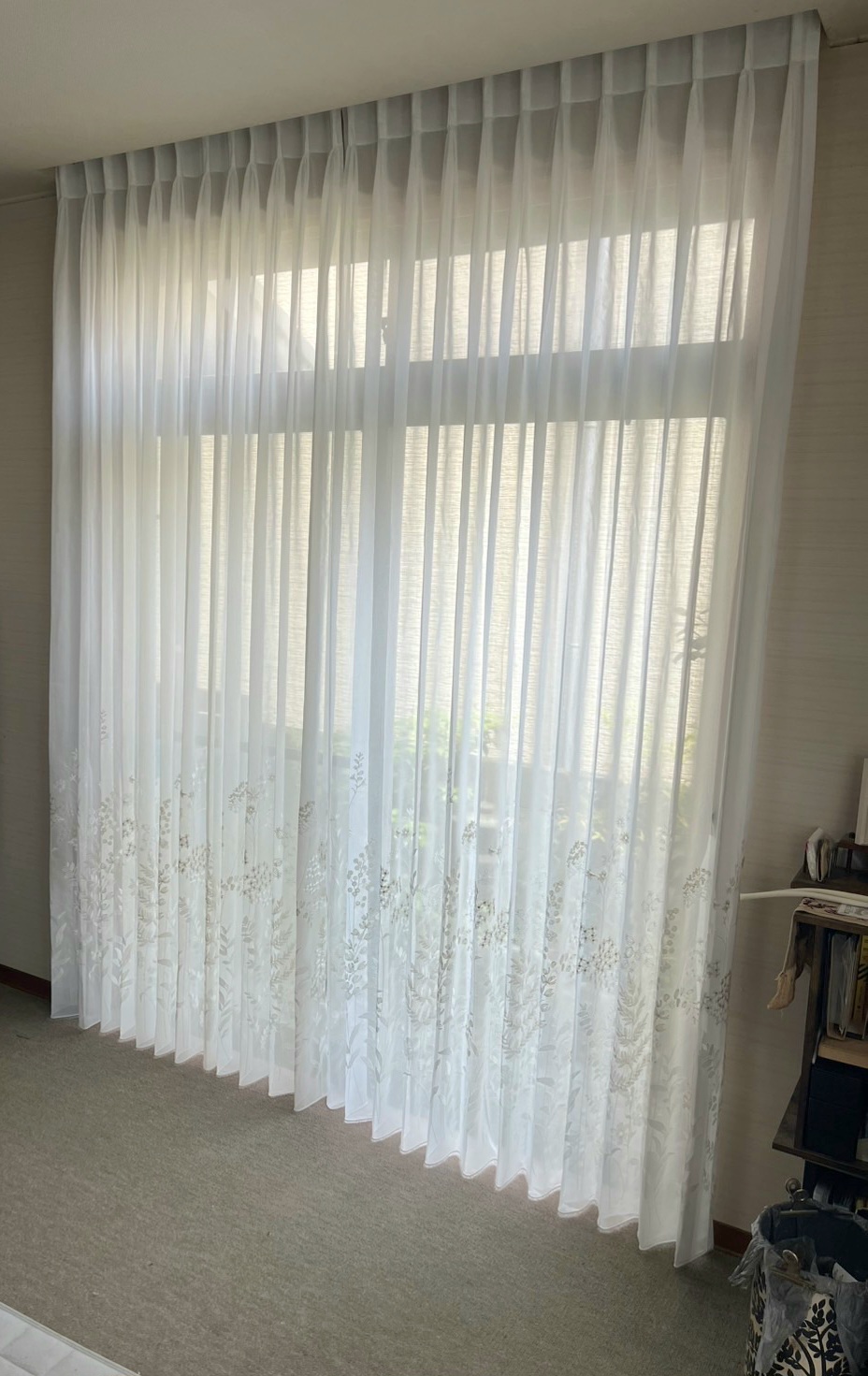 姫路市|窓辺を彩る花柄レース|W様邸